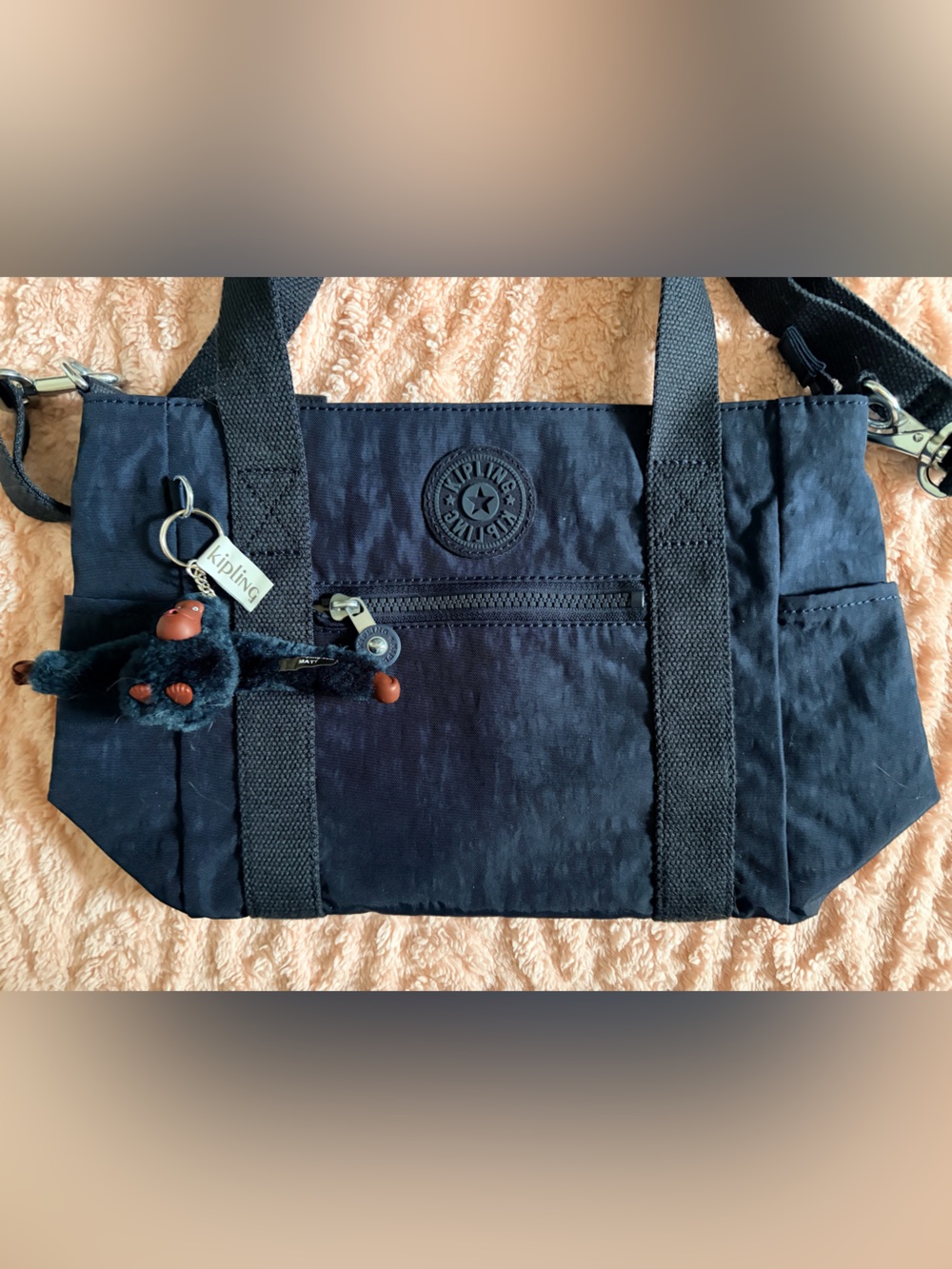 Kipling Navy Crossbody Messenger Bag with Removable Strap- Like New!